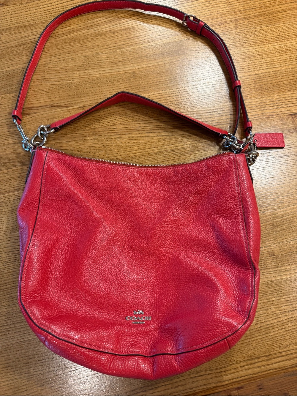 Coach Red Leather Bag